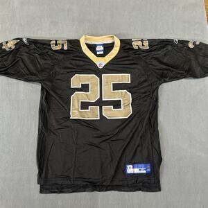 Reggie Bush New Orleans Saints #25 Black Reebok Jersey Size XL